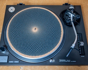 12" Cork Turntable Slipmat - Glowtronics - Sacred Net