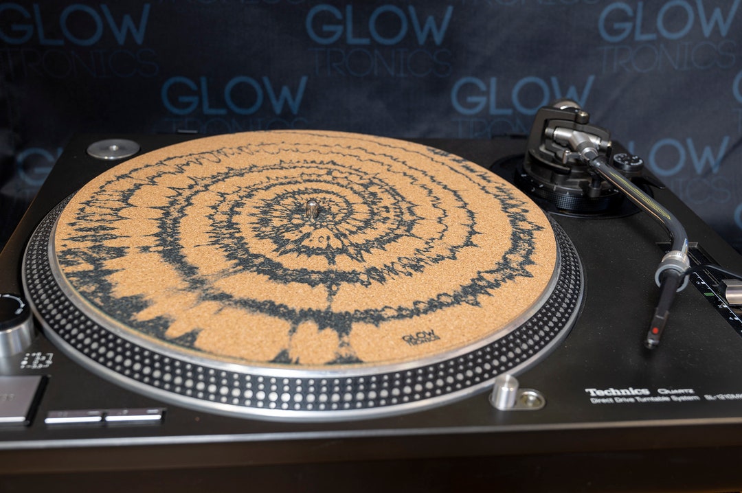 12 Cork Turntable Slipmat Glowtronics Tie Dyed Etsy
