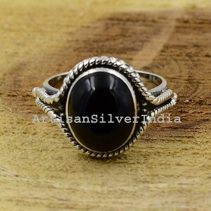 Natural Black Onyx Ring, Black Onyx Statement Ring, Handmade Ring, 925 Sterling Silver Ring, December Birthstone Ring, Bridal Wedding Gifts.