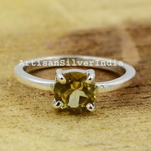 Natural Citrine Ring, Dainty Ring, 925 Sterling Silver Ring, November Birthstone, Promise Ring, Handmade Ring, Birthday Gift For Girlfriend.