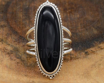 CZgem Natural Black Onyx Ring 925 Sterling Silver Ring Gemstone Womens Jewelry Handmade Ring Size 6.75 CZgem Natural Black Onyx Ring 925 Sterling Silver Ring Gemstone Womens Jewelry Handmade Ring Size 6.75