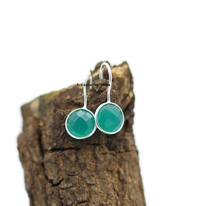 Green Onyx Earring, Dainty Earrings, 925 Silver Earring, Dangle & Drop Earring for Women, Handmade Earring, Statement Jewelry, Gift for Wife