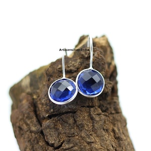 Tanzanite Earrings- Womens Jewelry- 925 Sterling Silver Jewelry- Birthstone Jewelry- Dangle Earring- Jewelry for Her- Anniversary Gifts