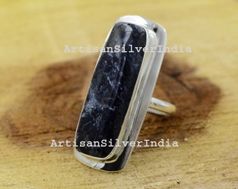 Blue Pietersite 925 Sterling Silver Ring - Bohemian Gemstone