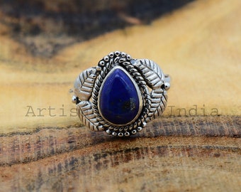 Lapis Lazuli Ring, Statement Ring, Boho Ring, Blue Gemstone Ring, Everyday Ring, Artisan Rings, Jewelry For Women, Lapis Jewelry.