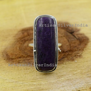 Sterling Silver Stichtite Ring: Artisan Gemstone Jewelry