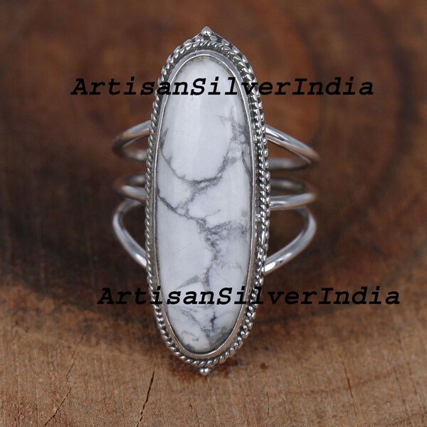 Long Silver Ring - Etsy