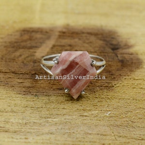 Pink Rhodochrosite Ring, Handmade Ring, Gemstone Ring, 925 Silver Ring, Gift For Her, Everyday Ring, Rhodochrosite Jewelry, Gift For Her