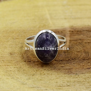 Lepidolite Ring, 925 Silver Ring, Handmade Ring, Gemstone Silver Ring, Gift for Her, Women Ring, Everyday Ring, Purple Lepidolite Ring