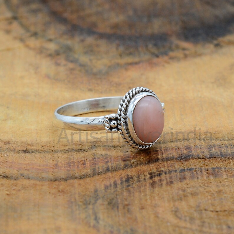 925 Silver Ring Pink Opal Ring Opal Stone Ring Promise Ring Statement Ring Ring For Women Gemstone Ring Antique Ring Everyday Ring