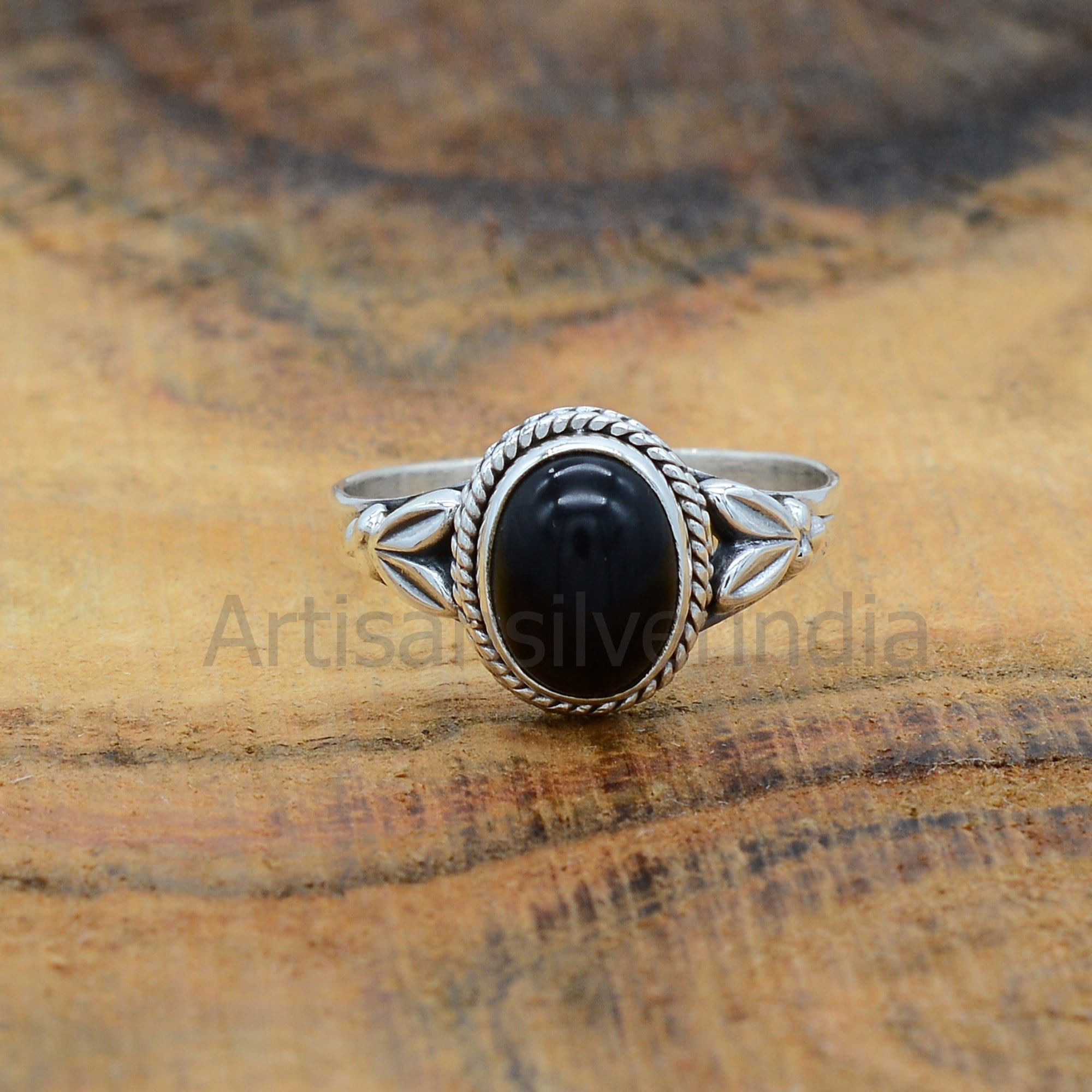 Black Onyx 925 Sterling Silver Ring: Handmade Boho Ring - Etsy
