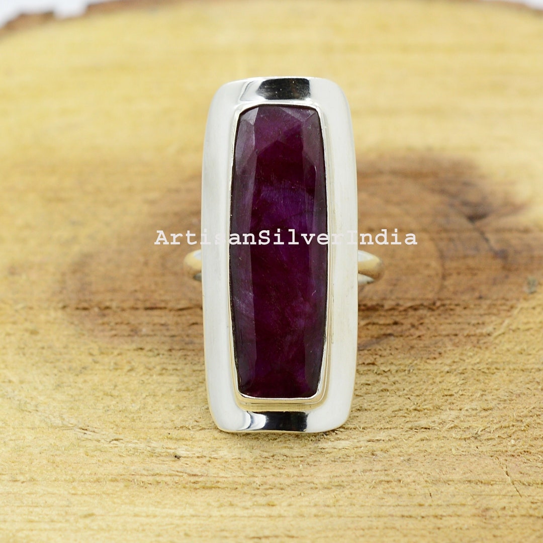 Indian Ruby Statement Ring, 925 Silver Ring, Handmade Ring, Gift for ...