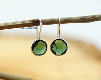 Tourmaline Earrings // Green Tourmaline Earrings // Dainty Earrings // Jewelry // Green Tourmaline // May Birthstone // Earrings for Women.