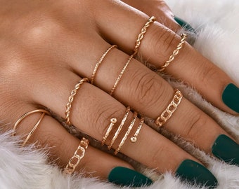 cute gold ring sets