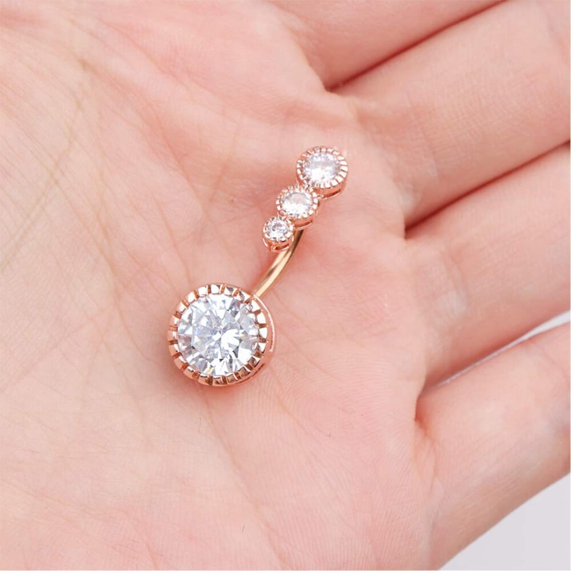 BELLY BUTTON RING Floating Navel Ring Dainty Belly Ring Etsy