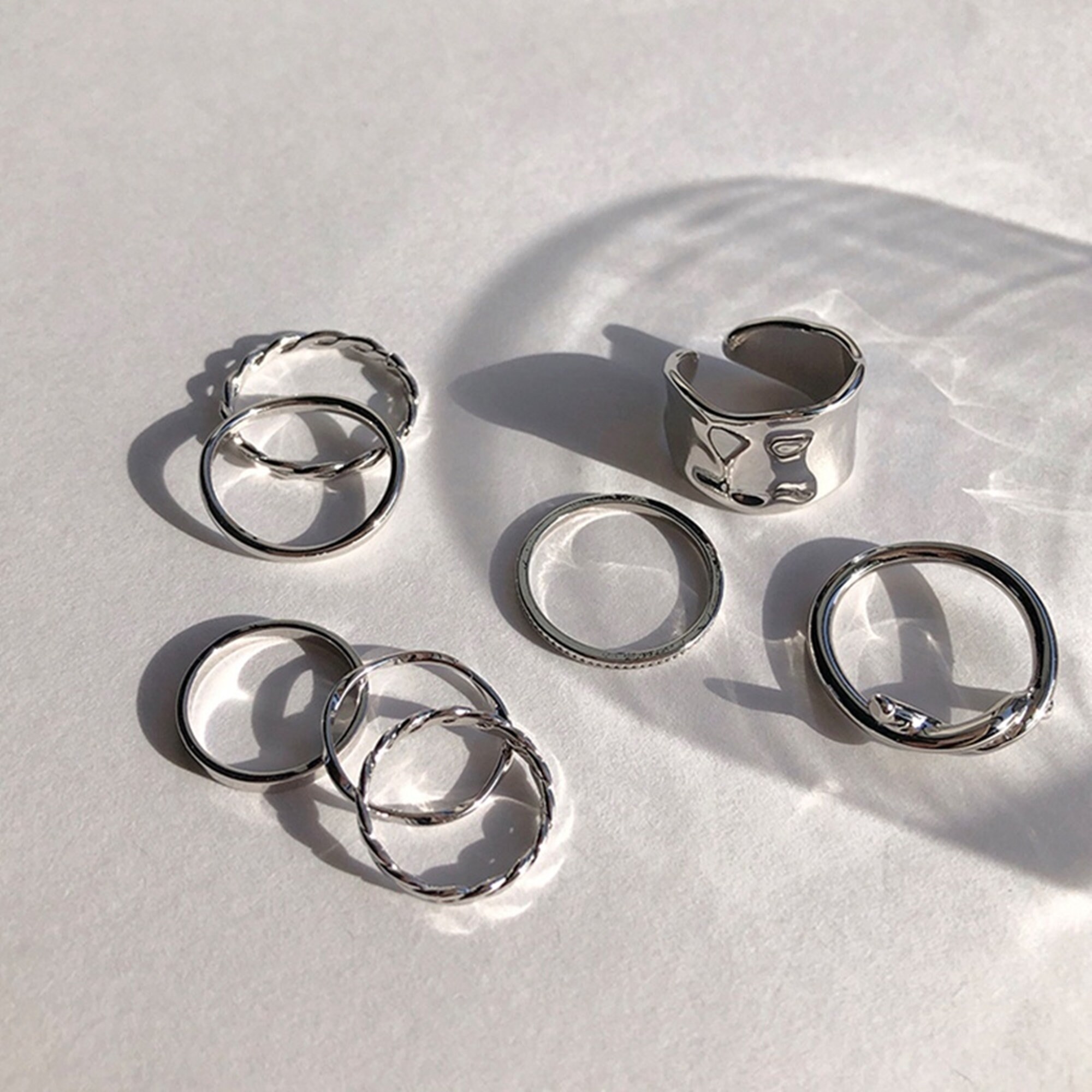 8 Pcs GOLD MIDI RING Set Gold Knuckle Ring Set Stacking Etsy