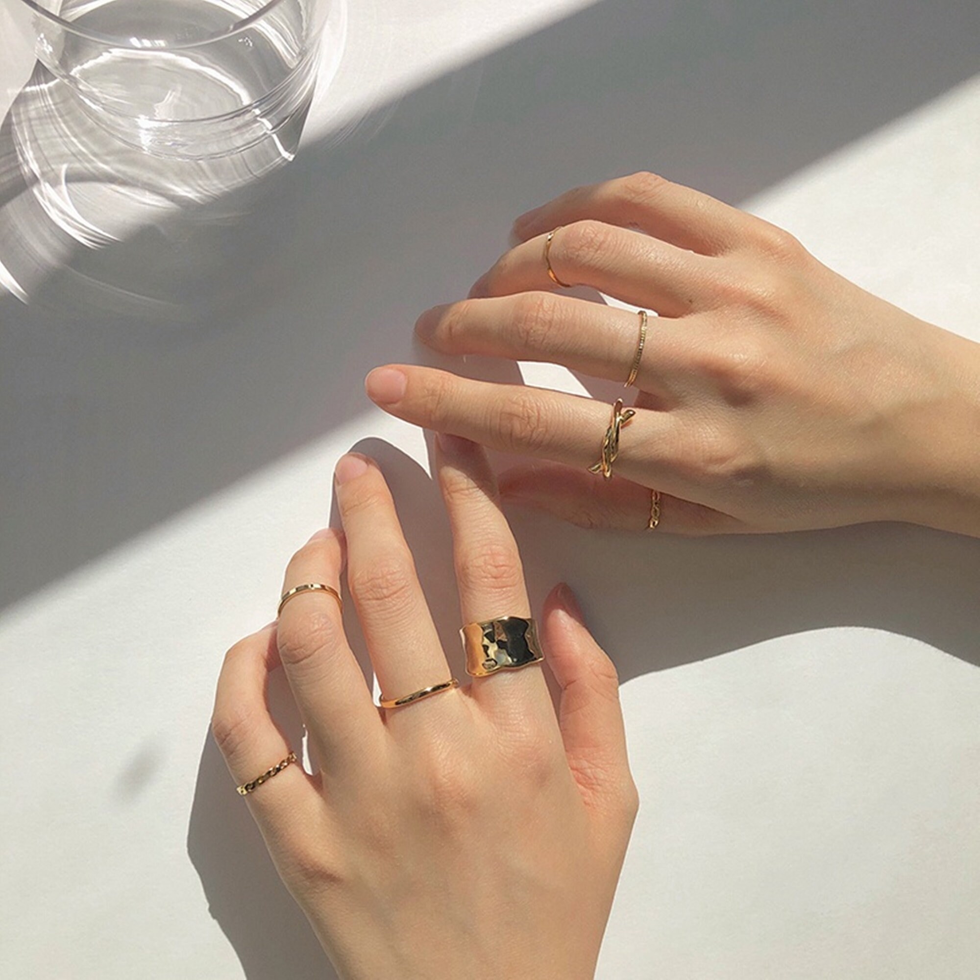 8 Pcs GOLD MIDI RING Set Gold Knuckle Ring Set Stacking Etsy