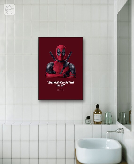 Deadpool Kitty Litter Print Etsy