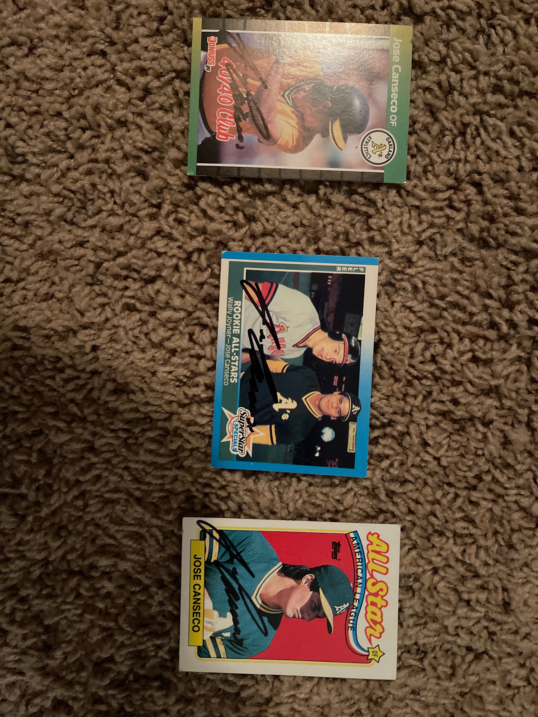 Jose Canseco Signed Rookie Cards 3 - Etsy