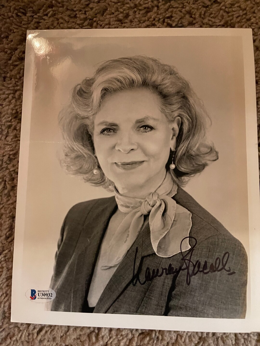 Lauren Bacall Signed Photo With Beckett COA - Etsy