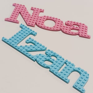 Your name in large Brick format, compatible with all brands of brick games, ideal for decorating your room or wall.