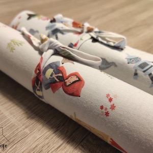 Pizarra negra enrollable portátil para niños, con tela de Cuentos y personalizable