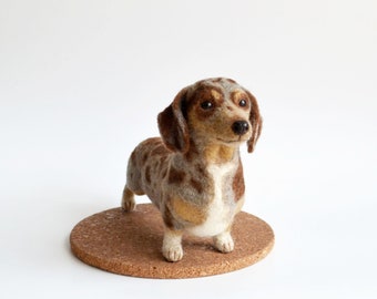 Custom Needle Felted Dachshund, Realistic Dog Memorial Gift, Sausage Dog Decor, Lover Gifts