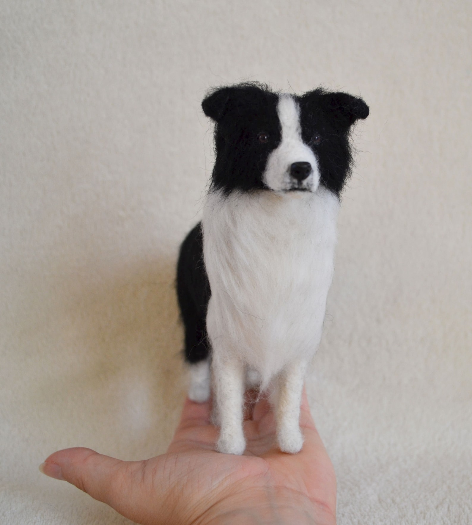 Needle felted border collie custom made dog portrait felted Etsy