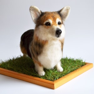 Custom Needle Felted Corgi – Realistic Pet Sculpture – Corgi Owner Gift – Memorial Keepsake