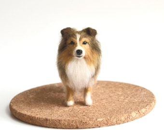 Custom Needle Felted Sheltie, Realistic Shetland Sheepdog Memorial Gift, Dog Lover Gifts