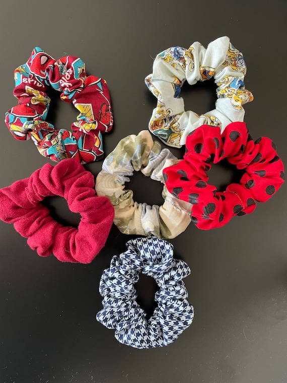 Set of 5 Hair Scrunchies - Etsy