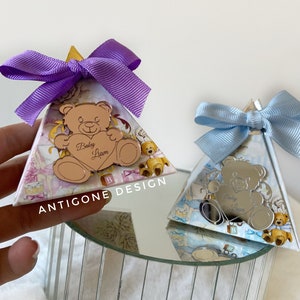 Boîte de bonbons d’ours en peluche personnalisée, cadeaux de fête de bébé, faveur de fête d’anniversaire, sac cadeau de fête, boîte de chocolat, faveur de baptême, accueil de bébé, Mis 15