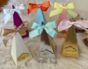 Custom Cone Box, Personalized Candy Box Gift, Party Paper Box, Candy Favor Box, Wedding Chocolate Box, Candy Birthday Box, Baby Shower Gifts