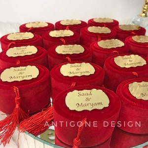 Custom Red Tasbeeh With Velvet Box, Prayer Beads Set, Ramadan Mubarak Gift, Eid Mubarak, Henna Gifts, Islamic Wedding Gift, Muslim Gift