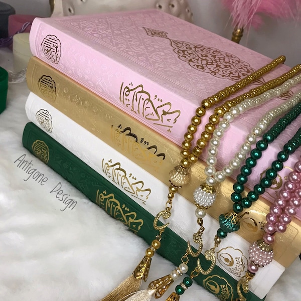 French Translate Quran Book, Islamic Gift, French Quran, Islamic Wedding, Tasbeeh Gifts, Quran And Tasbeeh, Muslim Religious Gifts, Aqiqah