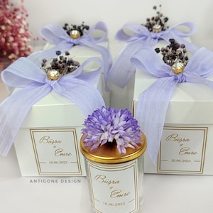 Personalized Wedding Candle Favors, Engagement Gifts, Henna Gifts, Baby Shower Gifts, Birthday Party Favors, Candle Gift, Baptism Gifts