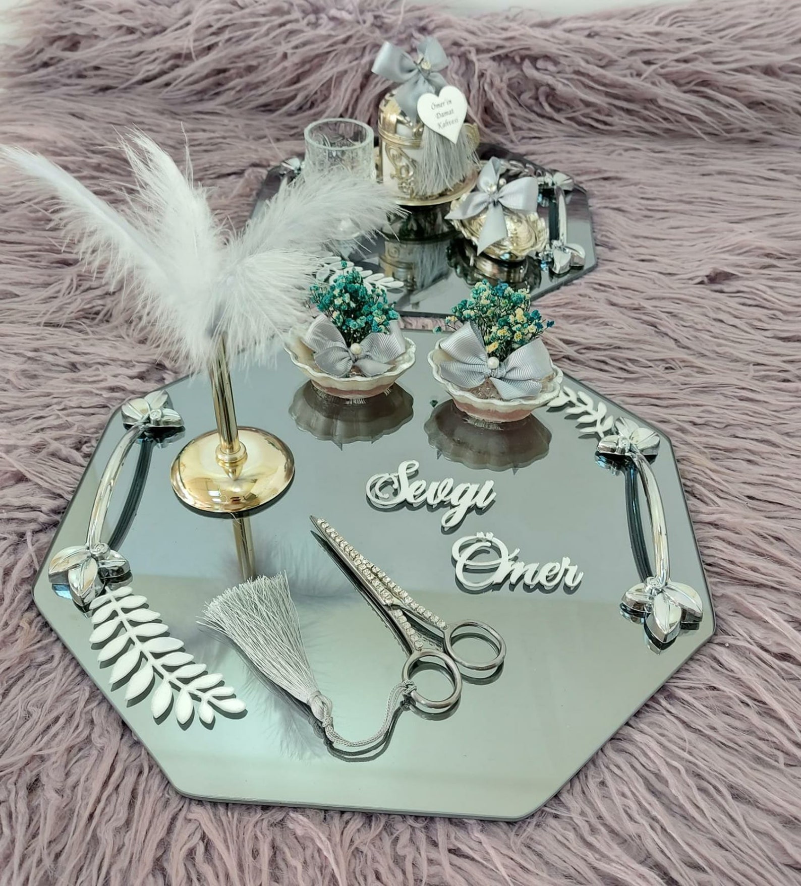 Personalized Engagement Tray Set Wedding Favors Bride to Be Etsy