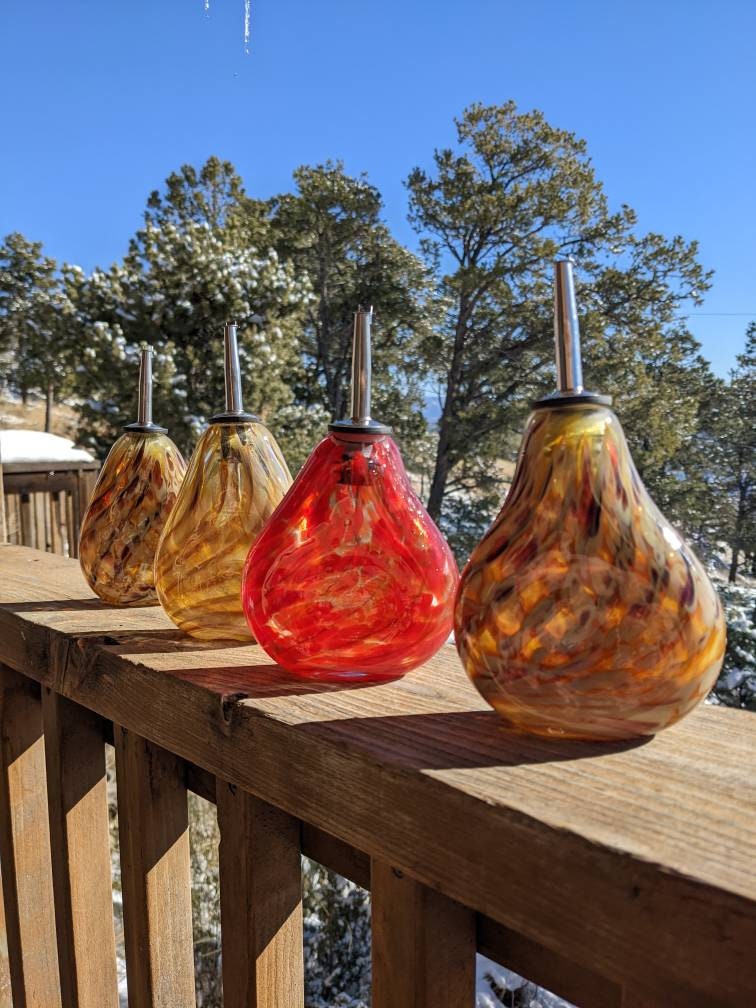 Glass Olive Oil Dispensers by Boise Art • Lake Superior Art Glass