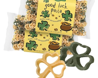 Pastabilities Good Luck Shaped Pasta with Shamrocks for St Patrick's Day, Non-GMO Wheat Pasta 14 oz (2 Pack)