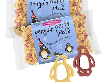 Pastabilities Penguin Party Pasta, Fun Shaped Penguin Noodles for Kids and Holidays, Non-GMO Natural Wheat Pasta 14 oz (2 Pack)
