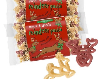 Pastabilities Reindeer Pasta, Fun Shaped Reindeer Rudolph Noodles for Kids and Holidays, Non-GMO Natural Wheat Pasta 14 oz (2 Pack)