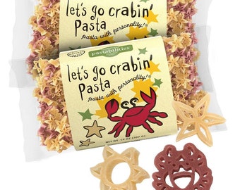 Pastabilities Let’s Go Crabin’ Pasta, Fun Shaped Crab, Starfish and Sunshine Noodles for Kids, Non-GMO Natural Wheat Pasta 14 oz (2 Pack)