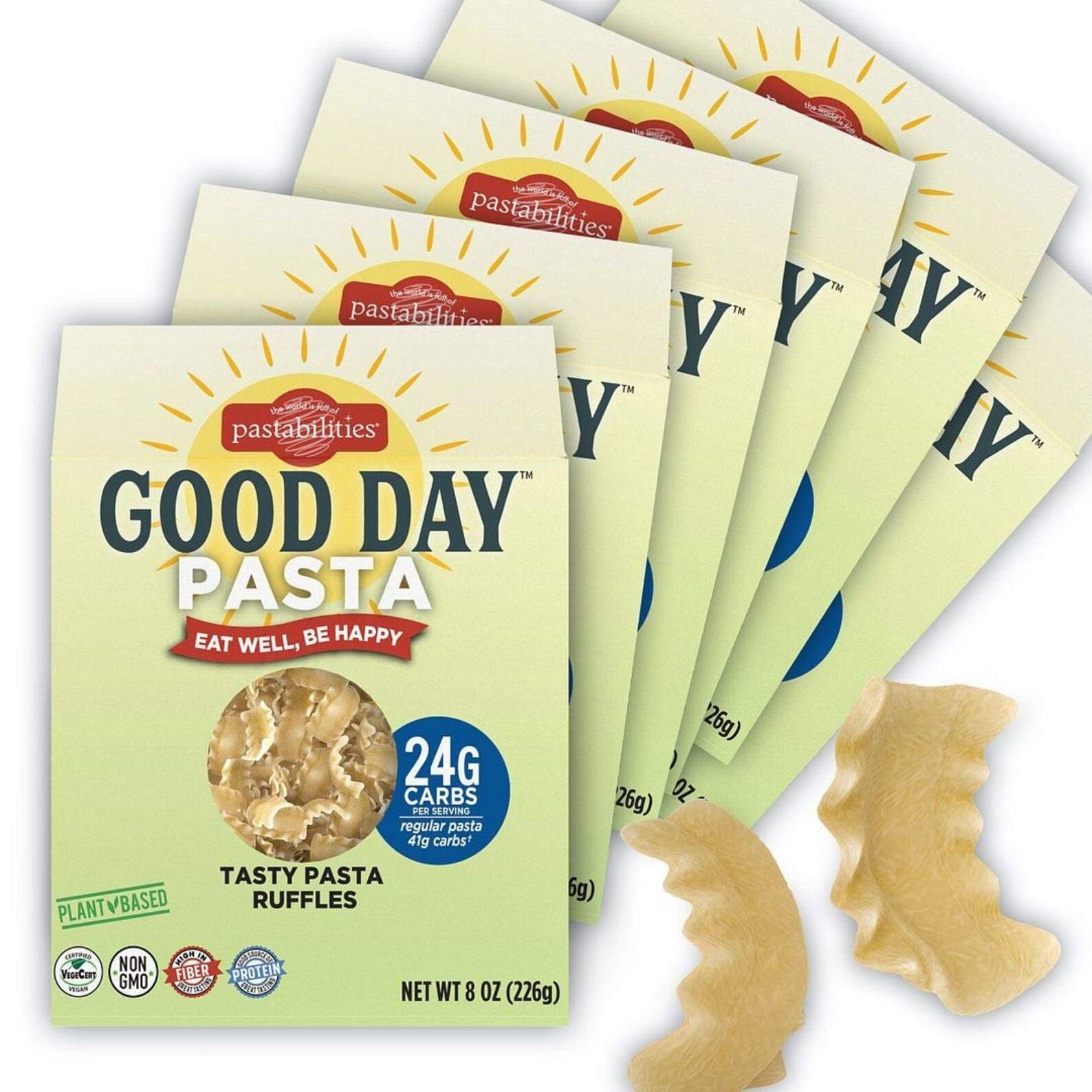 Pastabilities Good Day Pasta, Low Carb Pasta Noodles, High in Protein