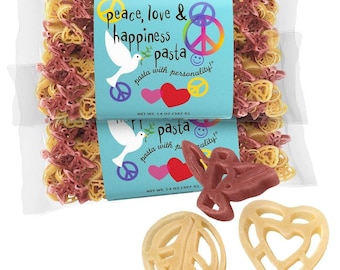 Pastabilities Peace, Love, Happiness Pasta, Non-GMO Wheat Pasta 14 oz (2 Pack)
