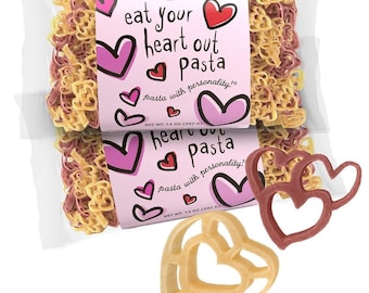 Pastabilities Heart Shaped Pasta, Fun Shaped Noodles for Kids and Valentines, Non-GMO Natural Wheat Pasta 14 oz (2 Pack)