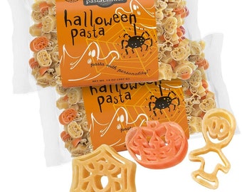 Pastabilities Halloween Pasta, Fun Shaped Pumpkin Spider and Ghost Noodles for Kids and Holidays, Non-GMO Natural Wheat Pasta 14 oz (2 Pack)