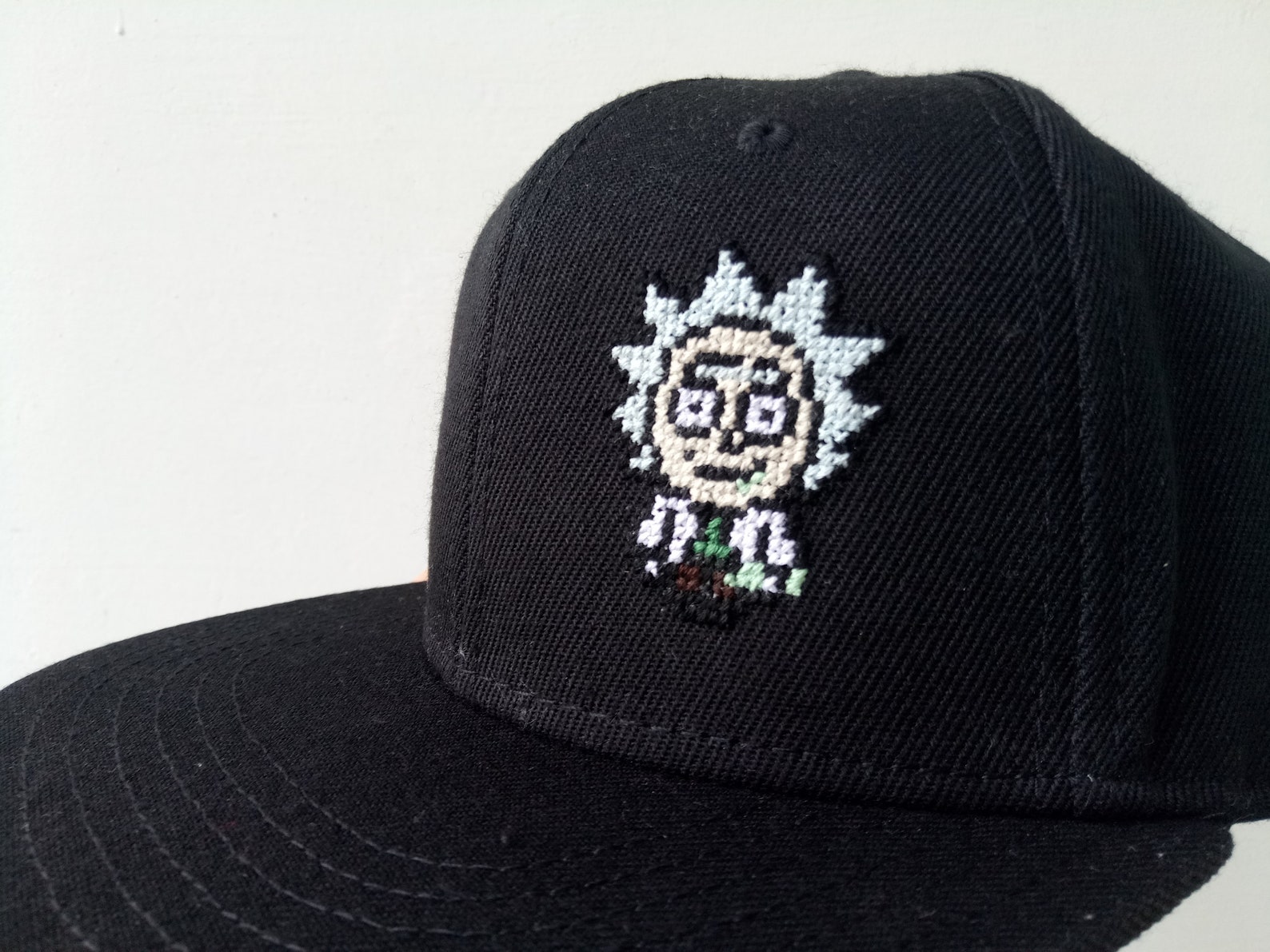 Rick and Morty hat Black snapback cap One year anniversary Etsy