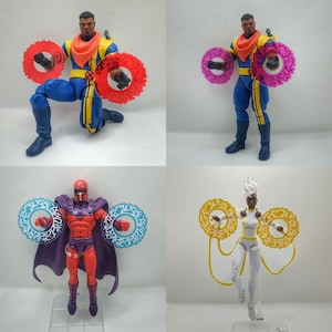 Action Figure Blast Ring Power Effects 1/12 Scale - White and Translucent Colours x2 (5cm) - FIGURE NOT INCLUDED