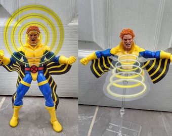 Action Figure Sonic Scream Power Effects 1/12 Scale - White and Translucent Yellow (9cm circle or 7cm X 6cm beam) - FIGURE NOT INCLUDED