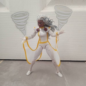 Action Figure Whirlwind Power Effects scala 1/12 - Bianco e grigio traslucido x2 (circa 5 cm) - FIGURA NON INCLUSA